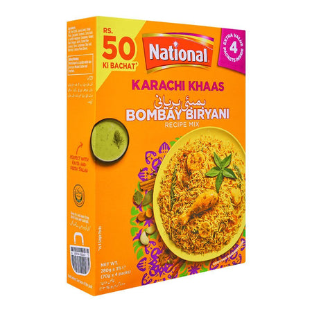National Karachi Khaas Bombay Biryani Masala/Recipe MIx, 4x70g - Main Image