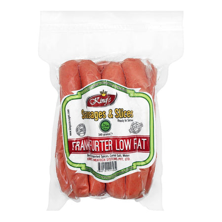 King's Frankfurter Low Fat Sausages, 4 Pieces, 340g - Main Image