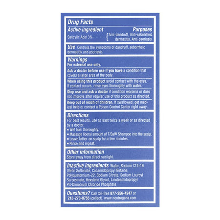 Neutrogena T/Sal Scalp Build-Up Control Therapeutic Shampoo, 133ml - Image 4