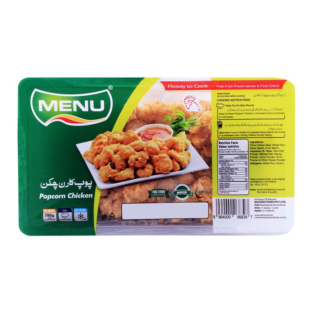 Menu Popcorn Chicken 780g - Main Image