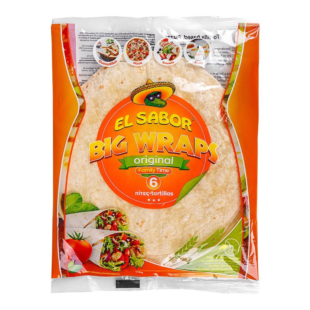 El Sabor Big Wraps Tortillas, 6-Pack - Main Image