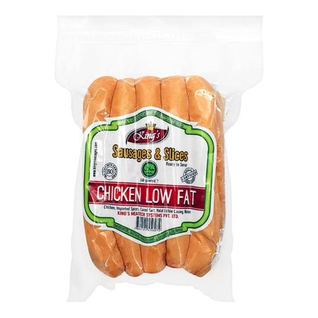 King's Chicken Low Fat Sausages, 5 Pieces, 340g - Main Image
