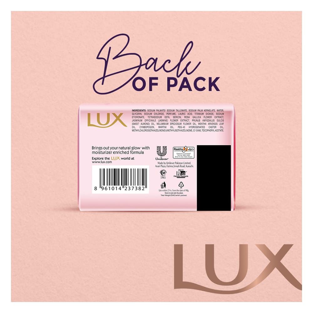 Lux Rose Glow Vitamin C and Glycerin Soap, 130g - Image 2