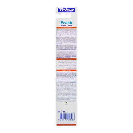 Trisa Fresh Super Clean Medium Toothbrush With Travel Cap - Image 2