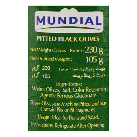 Mundial Pitted Black Olives, 230g - Image 3