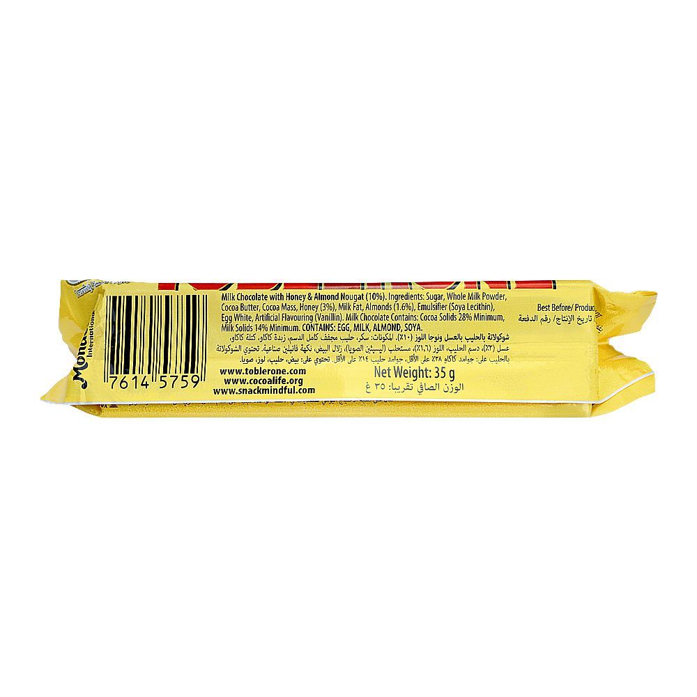 Toblerone Milk Chocolate, 35g - Image 2