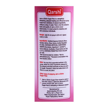 Qarshi Jam-E-Shirin Sugar Free (Diet) 800ml - Image 3