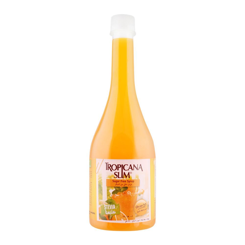 Tropicana Slim Stevia Sugar Free Syrup, Orange, 750ml - Main Image