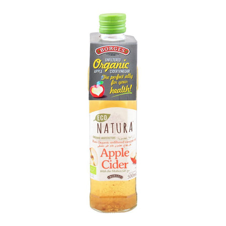 Borges Organic Apple Cider Vinegar, Unfiltered, 500ml - Main Image