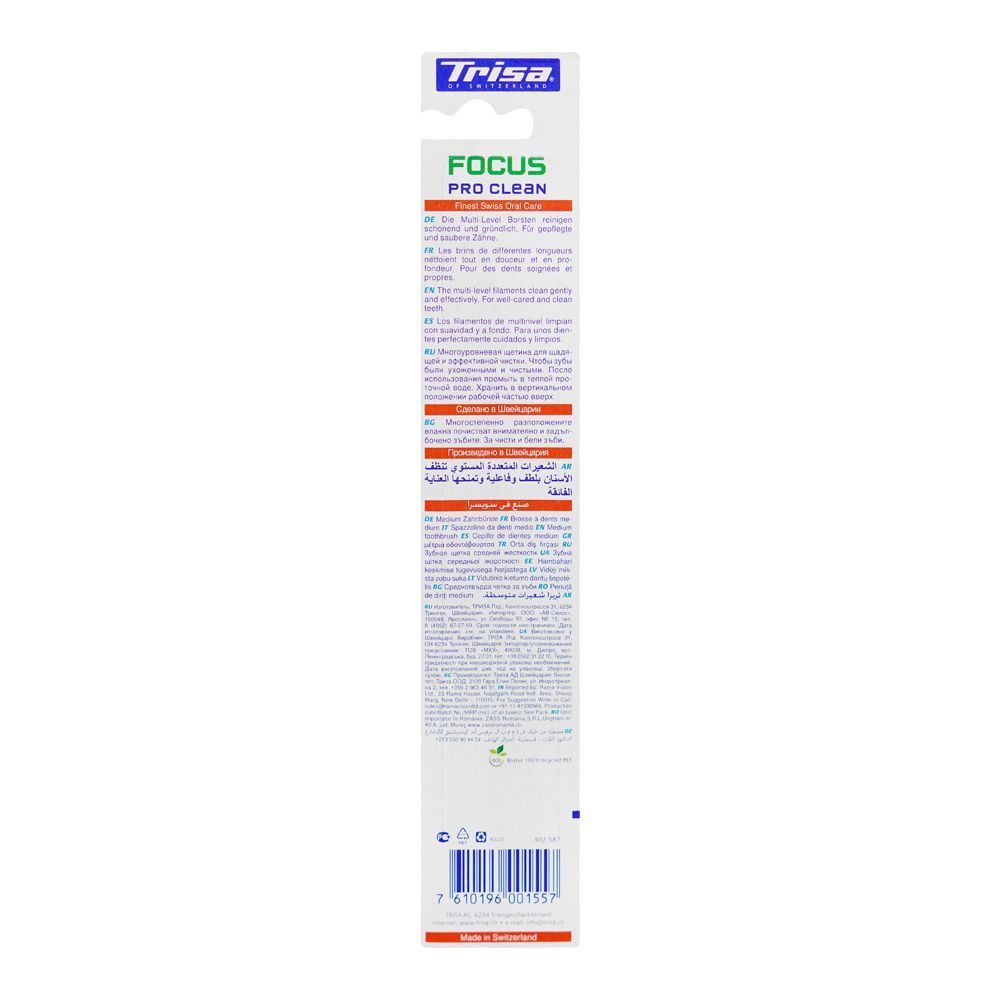 Trisa Focus Pro Clean Medium Toothbrush - Image 2
