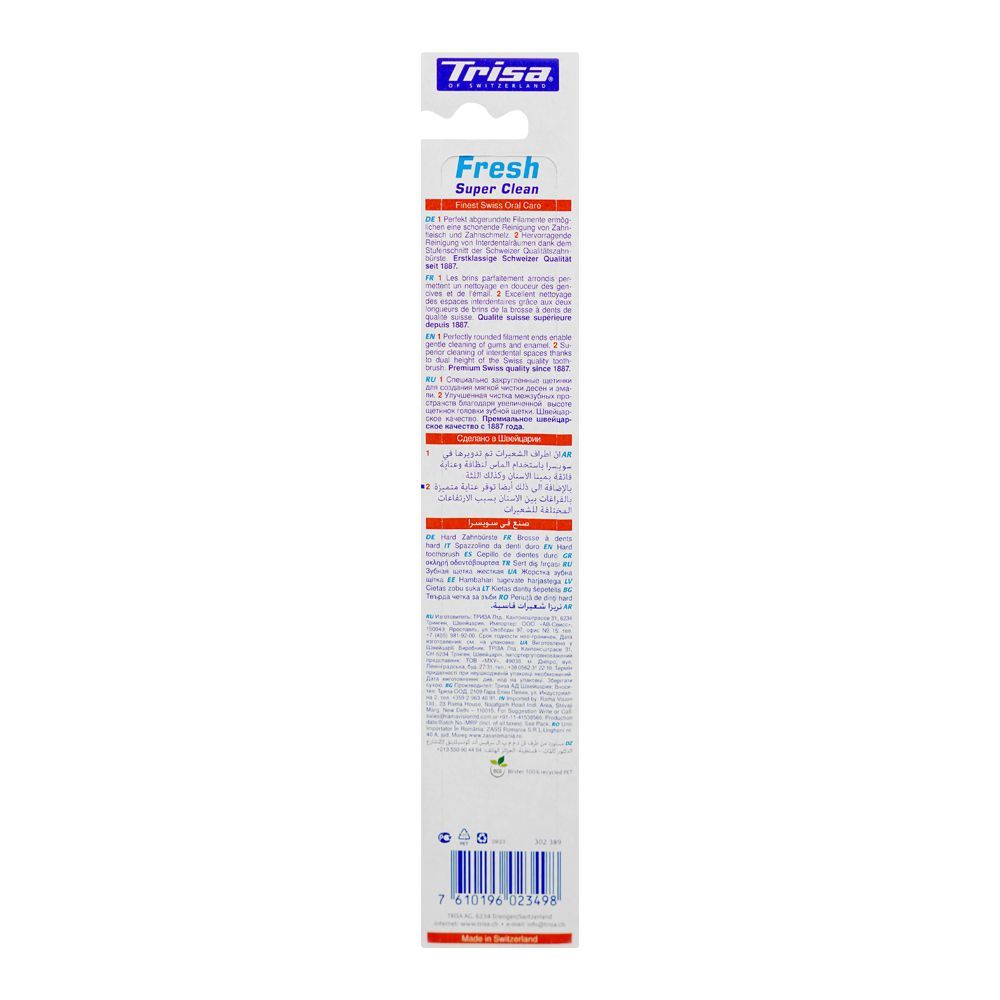 Trisa Fresh Super Clean Hard Toothbrush - Image 2