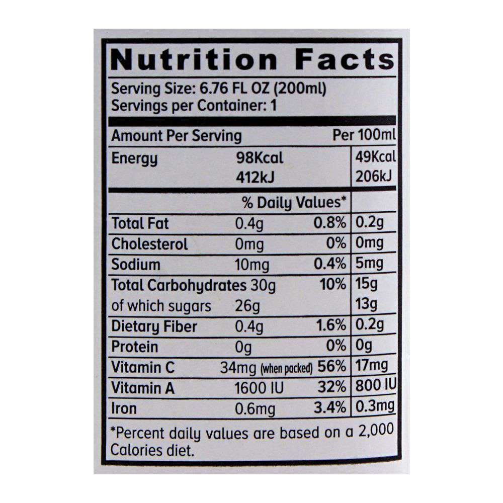 Shezan All Pure Chaunsa Mango Fruit Nectar, 200ml - Image 4