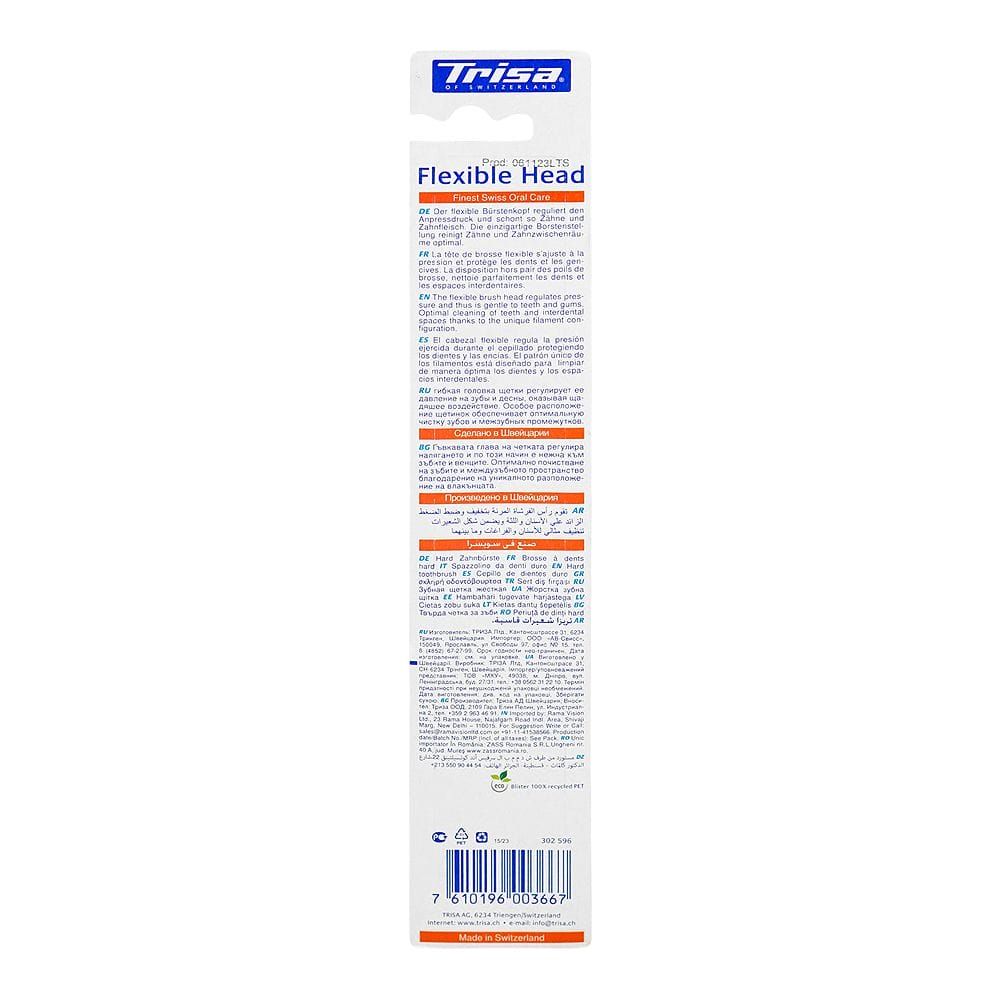 Trisa Flexible Head Hard Toothbrush, 1-Pack - Image 2