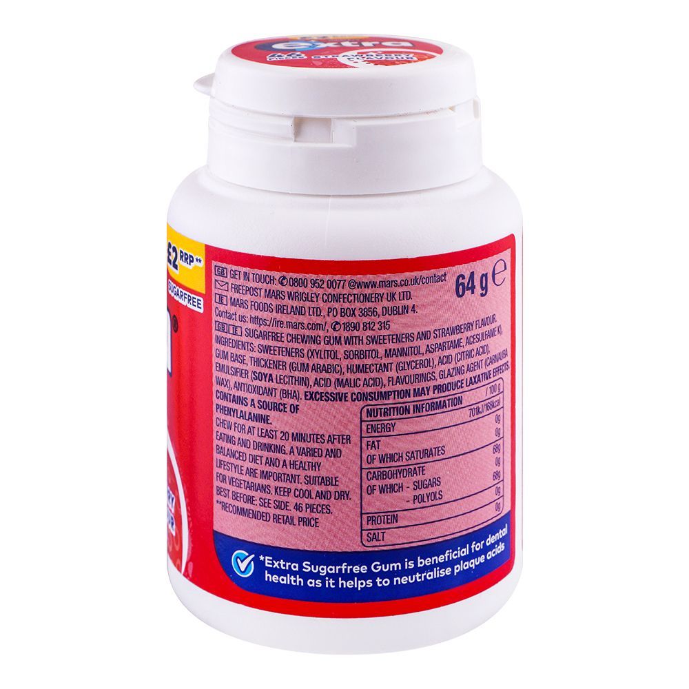 Wrigley's Extra Strawberry Flavor Sugar-Free Gum, 46-Pack - Image 2