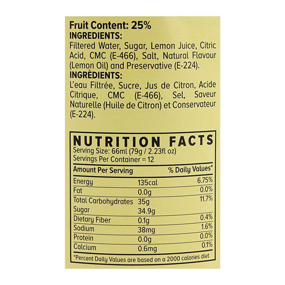Shezan Lemon Squash, 800ml - Image 2