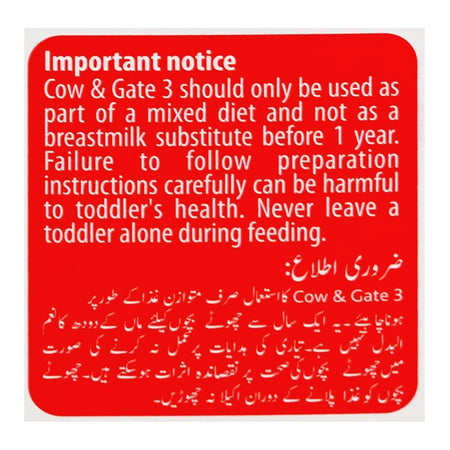 Cow & Gate Growing Up Formula, From 1 to 3 Years, 400g Box - Image 5
