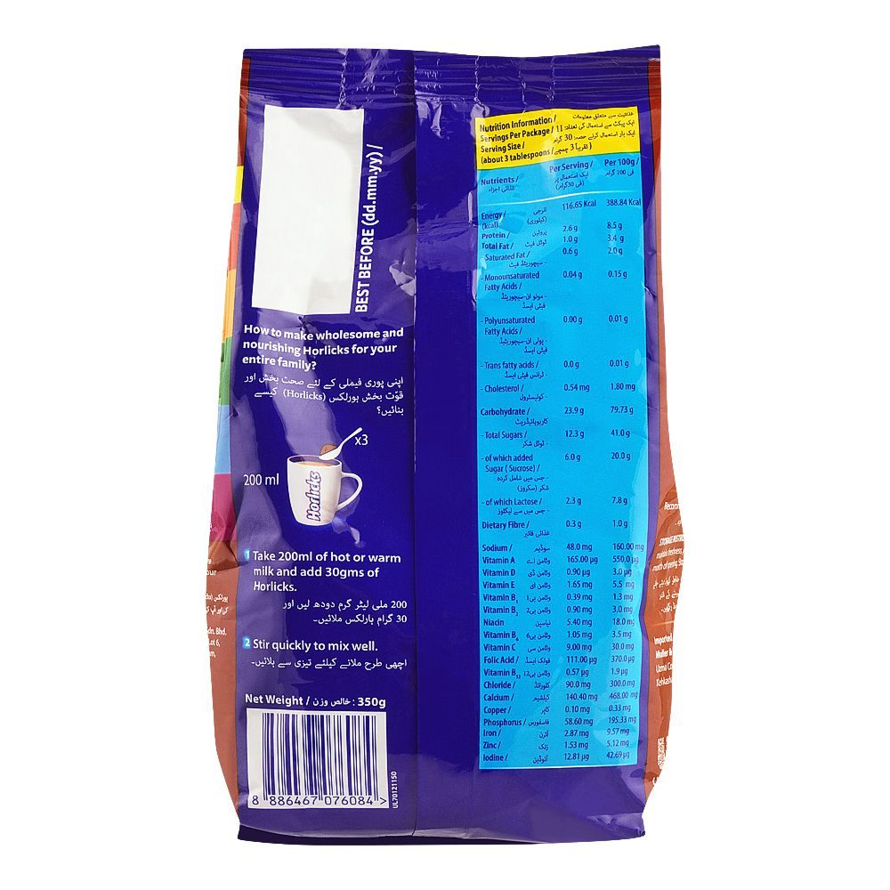 Horlicks Chocolate Flavor Pouch, 320g - Image 2