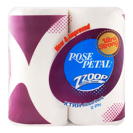 Rose Petal Kitchen Towel Tissue Roll, Twin Pack - Main Image