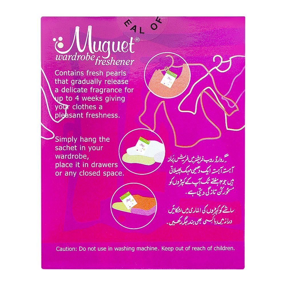 Muguet Wardrobe Freshener, Apple Blossom, 3 Sachets - Image 2