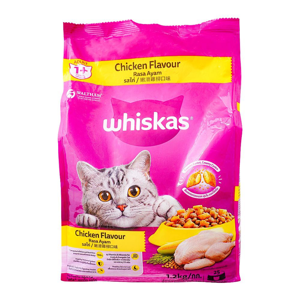 Whiskas Chicken Flavor Cat Food, 1.2kg - Main Image