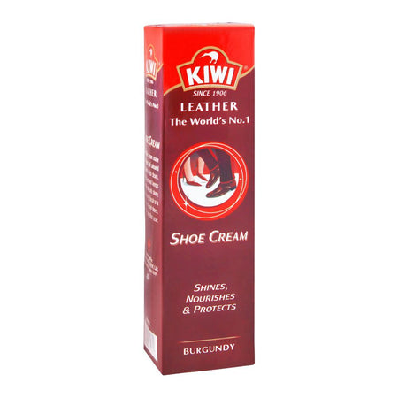 Kiwi Shoe Cream Tube, Burgundy, 45ml - Image 2