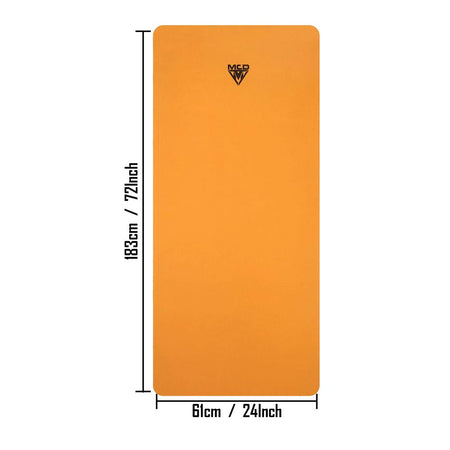 MCD EVA Yoga Mat - 4mm/6mm/8mm/10mm/12mm Thick, Non-Slip, Orange - Image 6