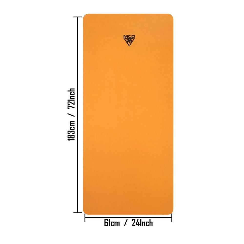 MCD EVA Yoga Mat - 4mm/6mm/8mm/10mm/12mm Thick, Non-Slip, Orange - Image 6