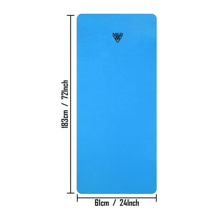MCD EVA Yoga Mat - 6mm/8mm/10mm/12mm Thick, Non-Slip, Blue - Image 6