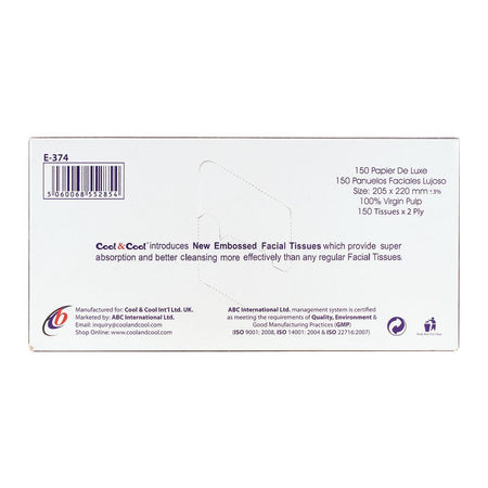 Cool & Cool Emotions Facial Tissues, 150x2 Ply - Image 2