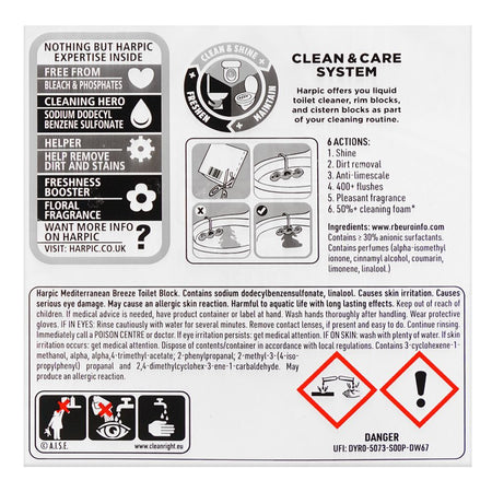 Harpic Active Fresh Floral Fragrance Toilet Flush Cleaner Blocks, 6-Pack - Image 3