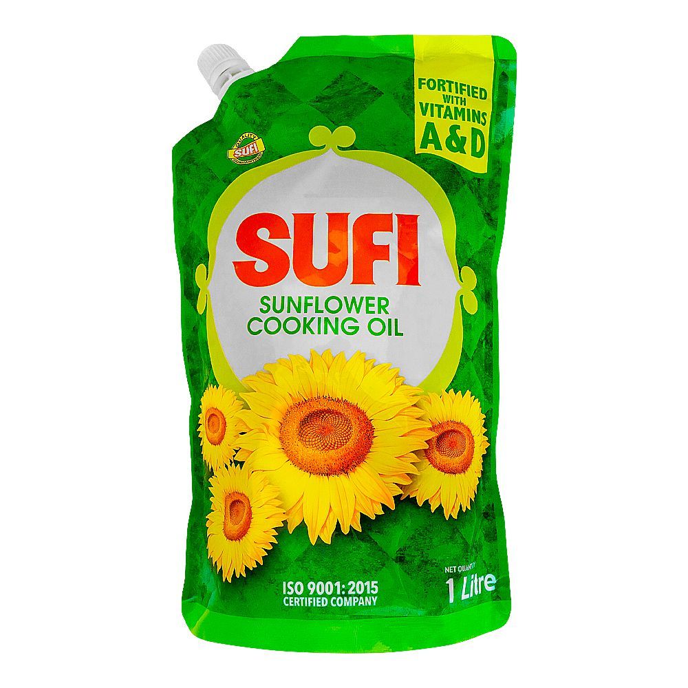 Sufi Sunflower Oil, 1 Liter Stand Pouch - Main Image