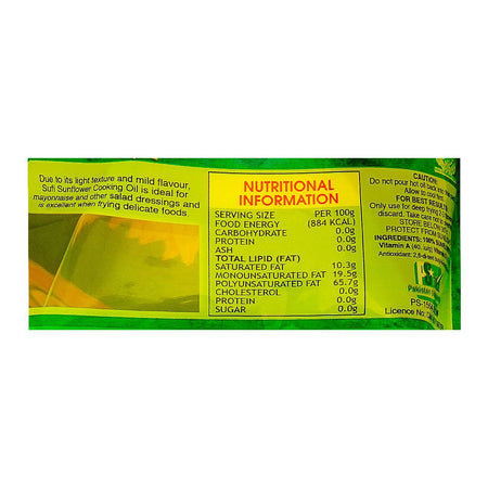 Sufi Sunflower Oil, 1 Liter Stand Pouch - Image 3