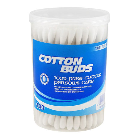 Top-Tip's 100% Pure Cotton Buds, 100-Pack - Main Image