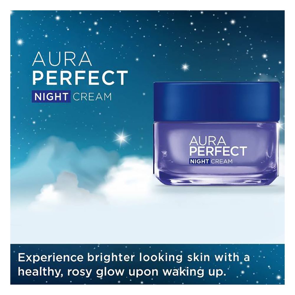 L'Oreal Aura Perfect Night Cream 50ml - Reduces Dark Spots, Uneven Skin Tone & Dullness - Image 2