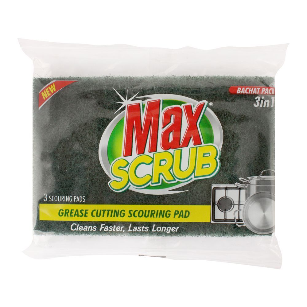 Max Scrub Scouring Pad, 3-In-1, Bachat Pack, 3-Pack - Image 2