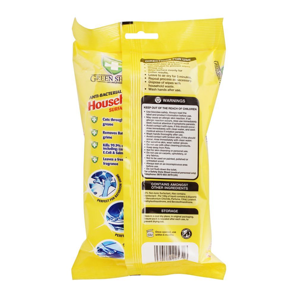 Green Shield 5-In-1 Anti-Bacterial Household Surface Wipes, Large, 70-Pack - Image 2