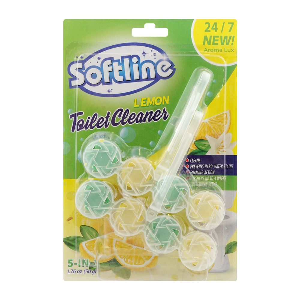 Softline 5-In-1 Lemon Toilet Cleaner Hanger, 50g - Main Image
