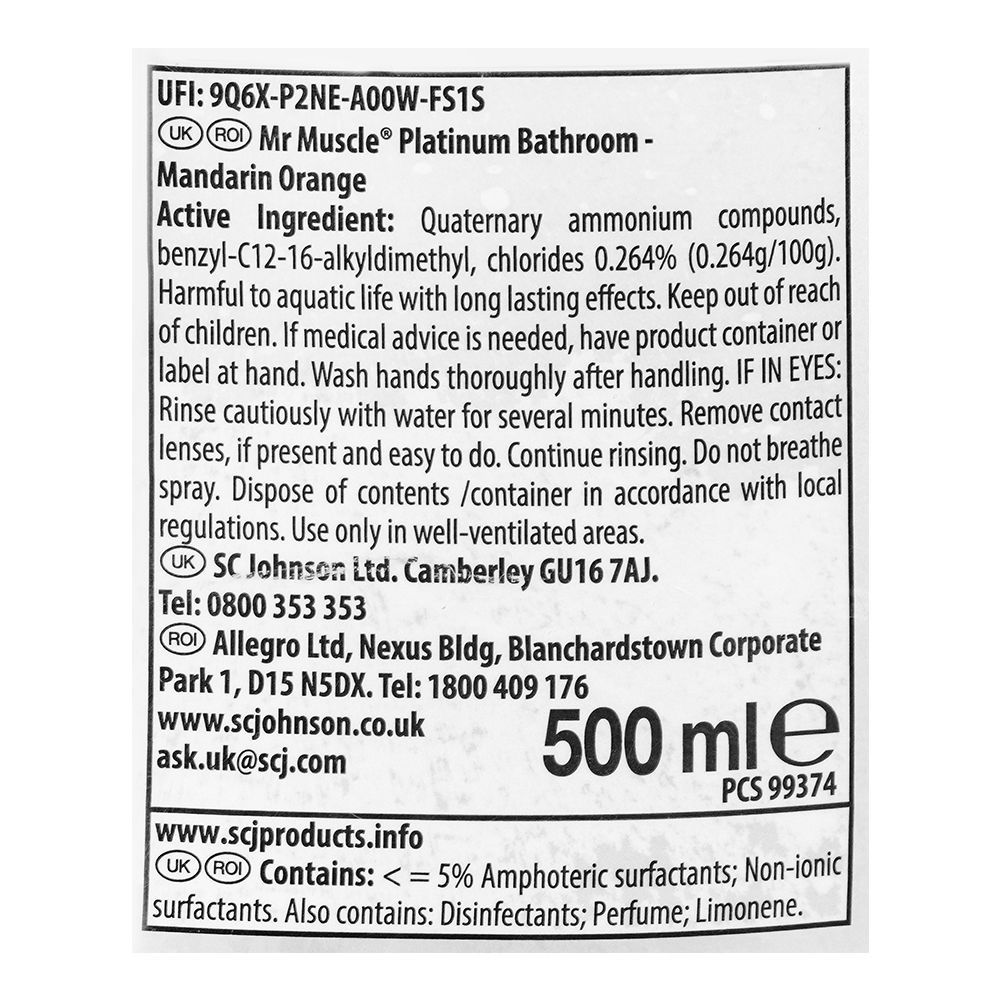 Mr. Muscle Platinum Bathroom Care Trigger, 500ml - Image 3