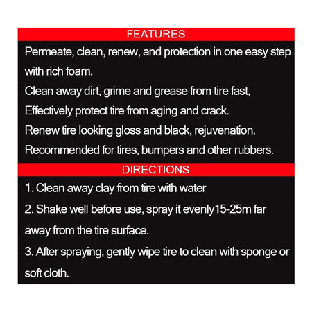 7CF Foaming Tire Rejuvenator, 650ml - Image 3