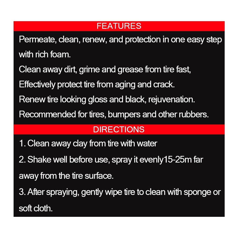 7CF Foaming Tire Rejuvenator, 650ml - Image 3