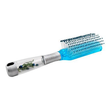 Hair Brush, Silver/Blue, Rectangle Shape, 9851BWS - Main Image