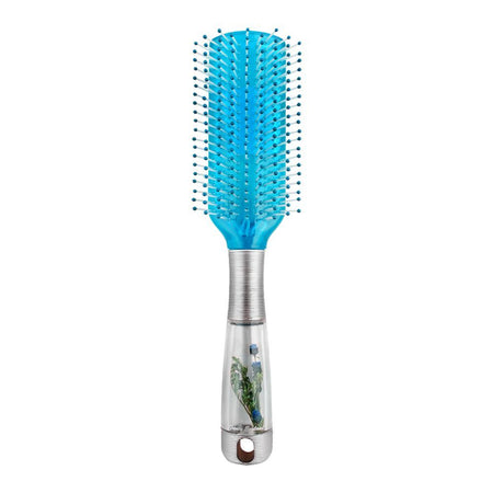 Hair Brush, Silver/Blue, Rectangle Shape, 9851BWS - Image 2