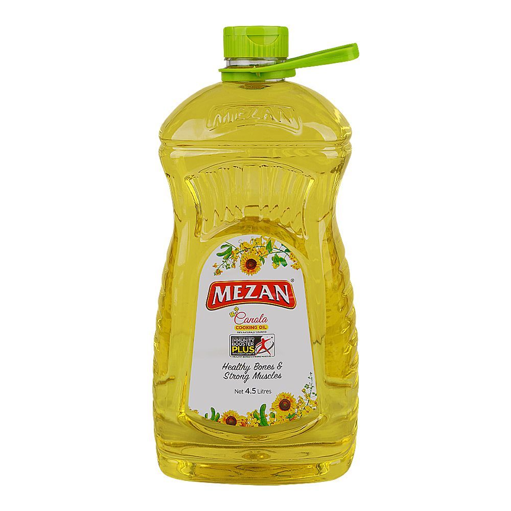 Mezan Canola Cooking Oil Bottle, 4.5 Liter - Main Image