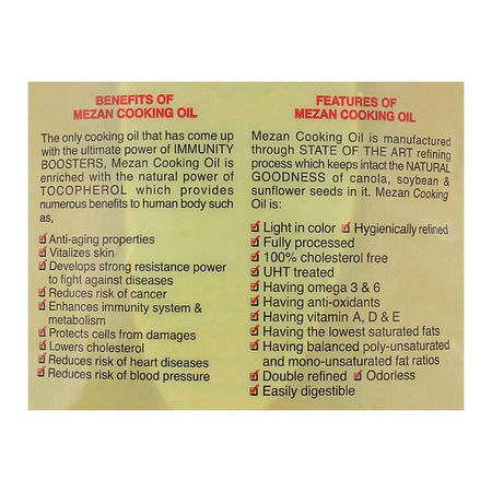 Mezan Cooking Oil Pouch 1 Litre - Image 4