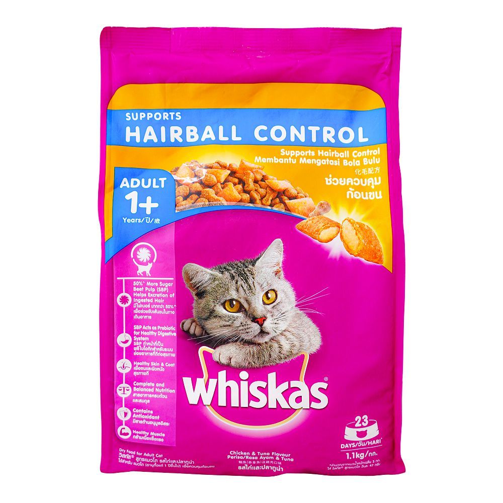 Whiskas Hair Ball Control Cat Food, 1.1Kg - Main Image