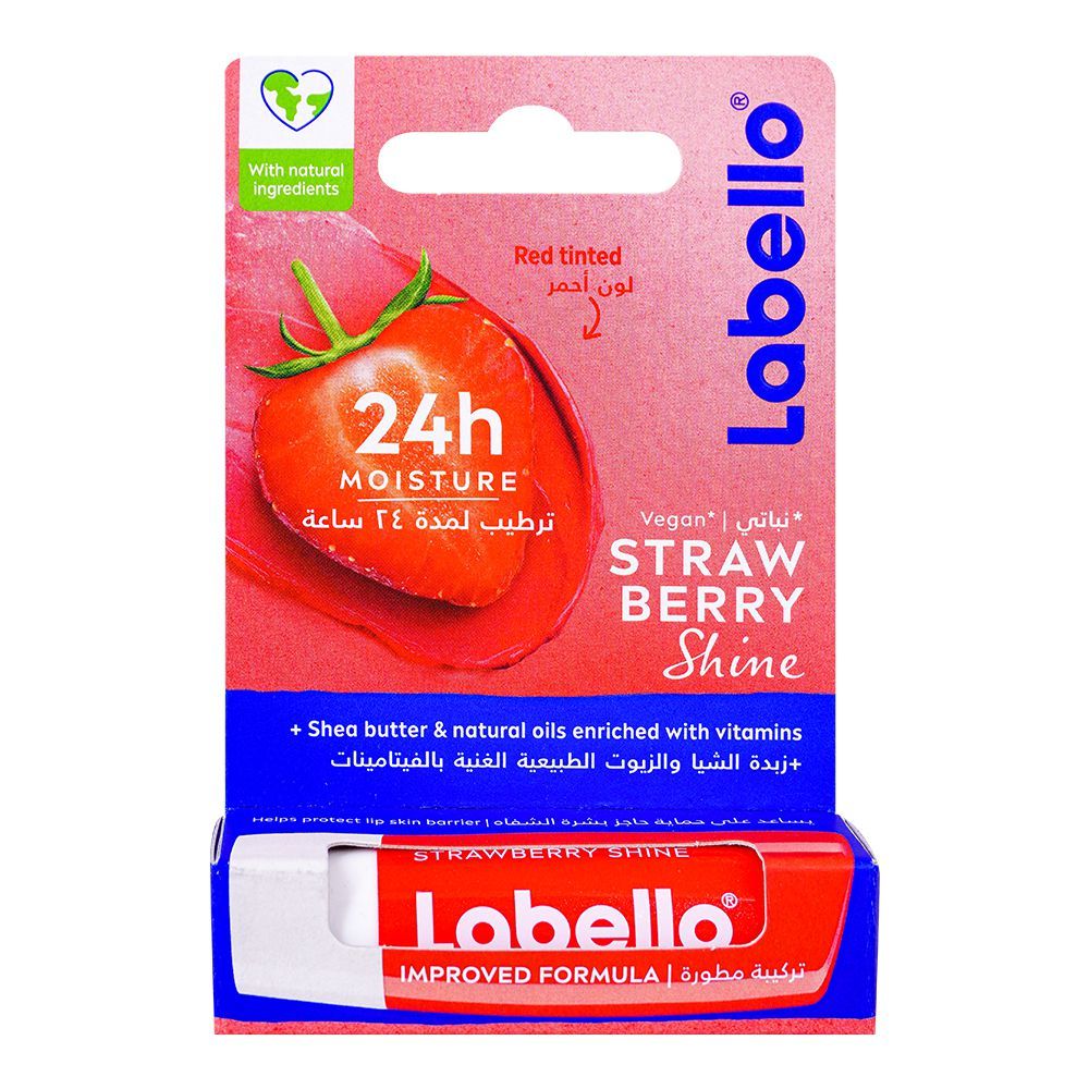 Labello Strawberry Shine Caring Lip Balm, 4.8g - Main Image