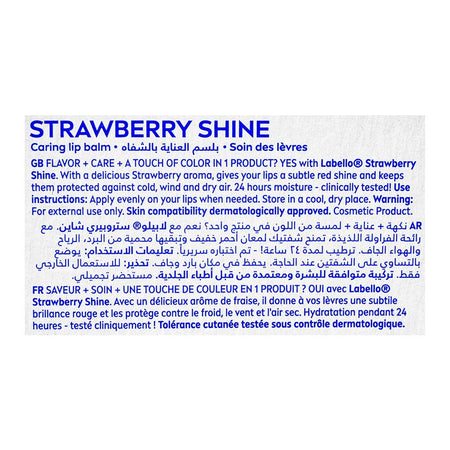 Labello Strawberry Shine Caring Lip Balm, 4.8g - Image 4