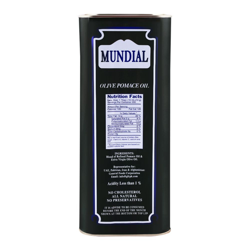 Mundial Olive Pomace Oil 3 Litres - Image 2