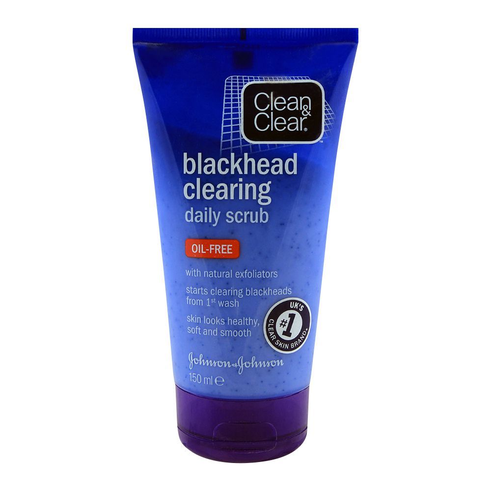 Clean & Clear Blackhead Clearing Daily Face Scrub, Oil Free, 150ml - Image 2