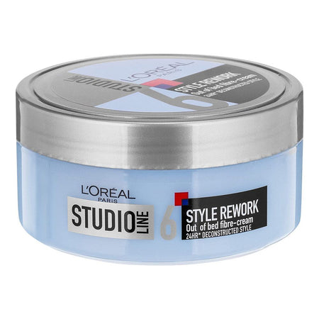 L'Oreal Paris Studio Line 6 Style Rework Out Of Bed Fibre Cream, 24hrs Deconstructed Style - Main Image